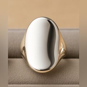 Sterling Silver Plain Signet Ring Sz 7.75 Marked .925 #178